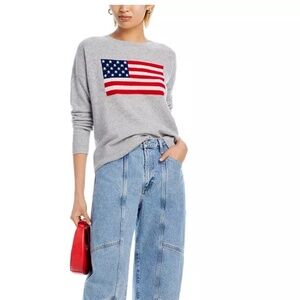 Aqua Gray Sweater with American Flag Design 🇺🇸🇺🇸🇺🇸🇺🇸